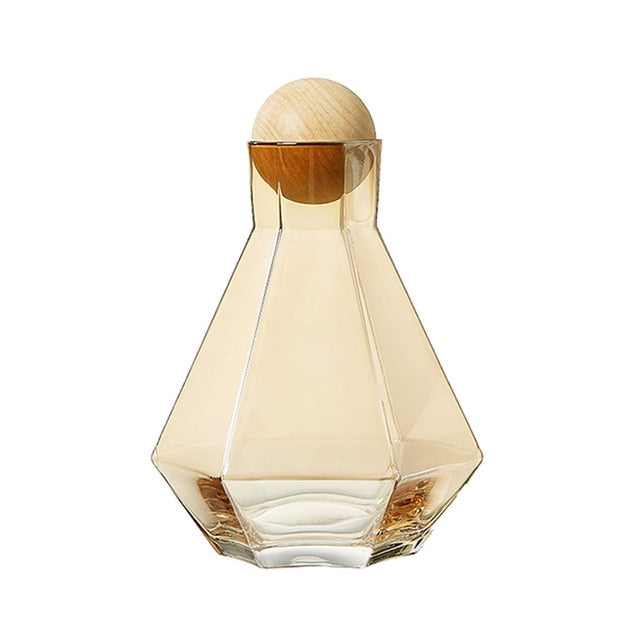 Diamond Shaped Clear Glass Pitcher Set - Image 3