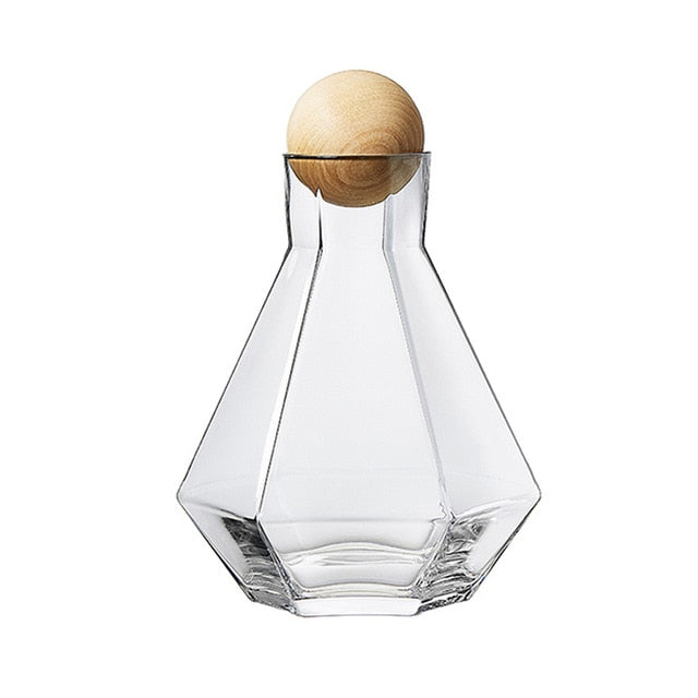 Diamond Shaped Clear Glass Pitcher Set - Image 20