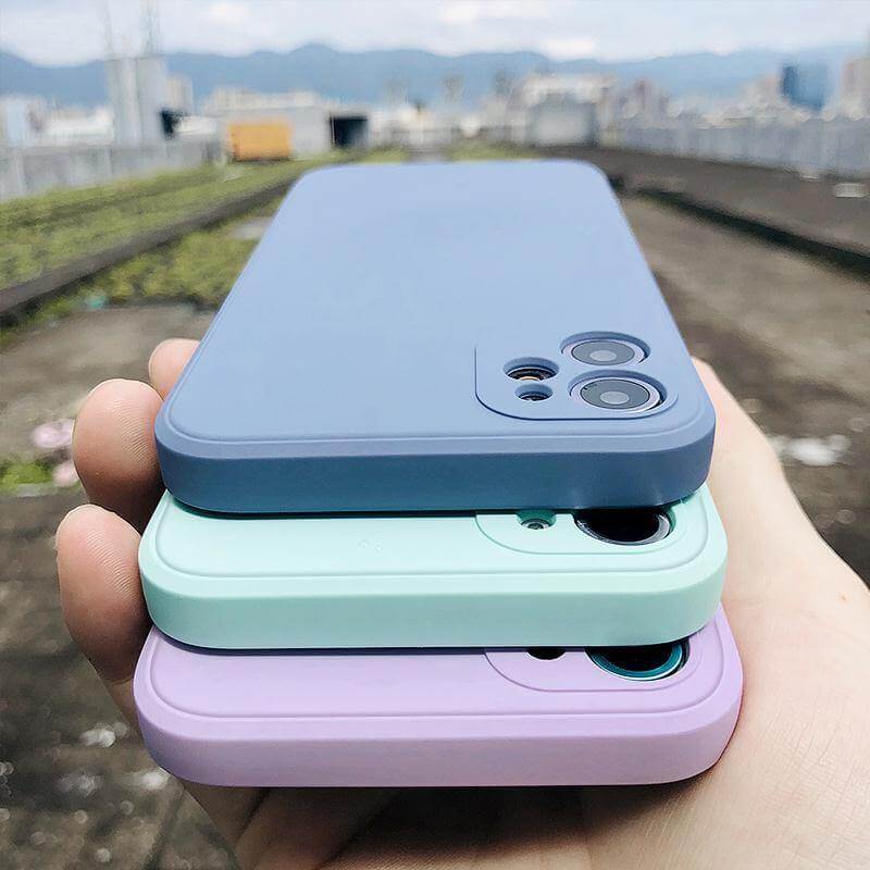 Square Pastel Silicone iPhone Case - Image 0