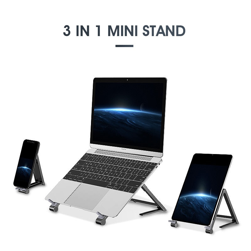 Adjustable Folding Notebook Phone Holder Stand - Image 1