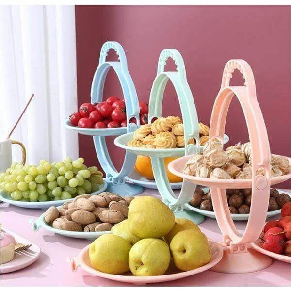 Multi-Layer Creative Foldable Snack Fruit Bowl Stand - Image 2