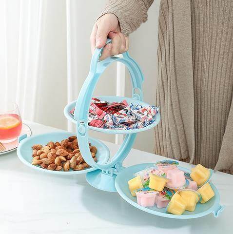 Multi-Layer Creative Foldable Snack Fruit Bowl Stand - Image 1