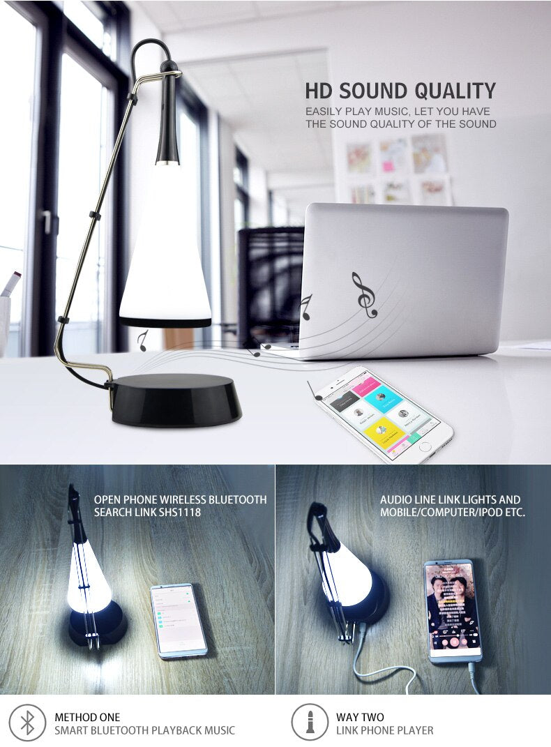 Touch Sensor Bluetooth Speaker Led Table Lamp - Image 7