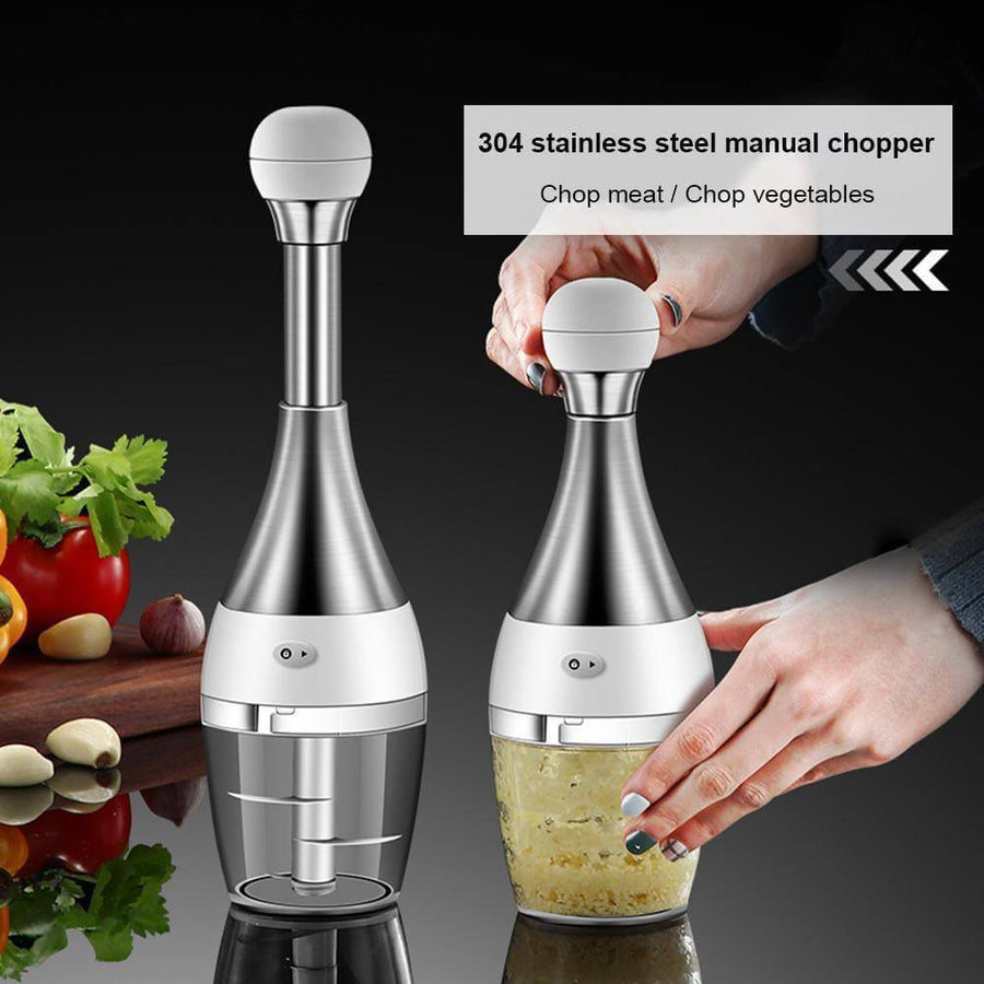 Stainless Steel Quick Garlic Vegetable Chopper - Image 2