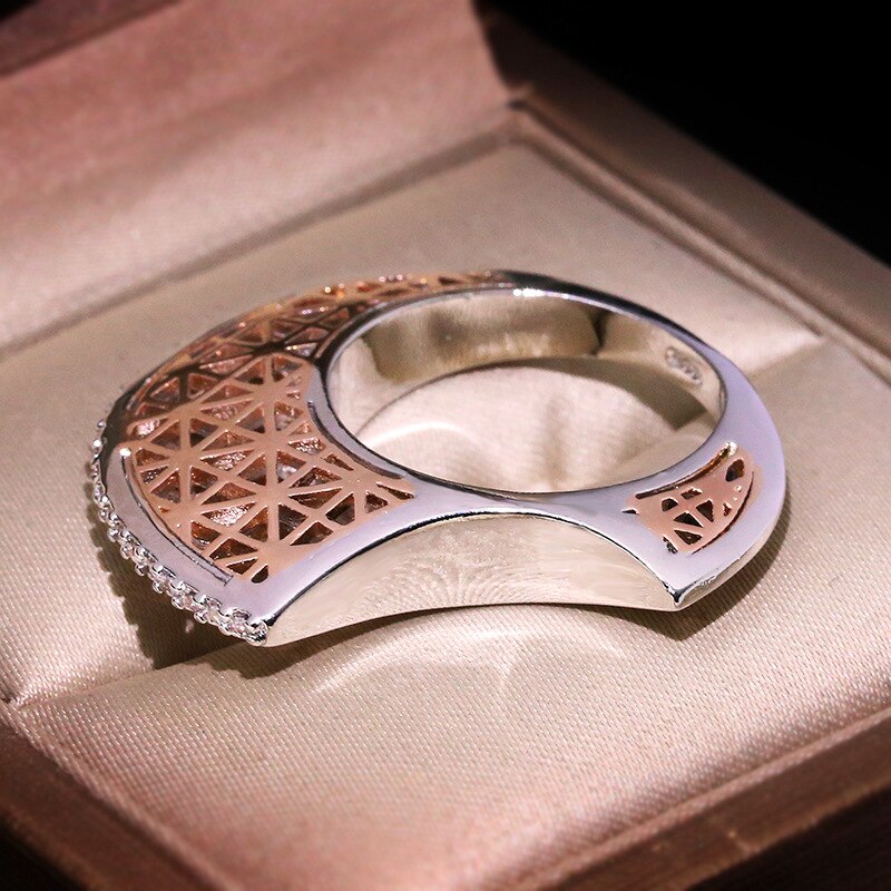 Zirconium Moon Shape Personality Ring - Image 0