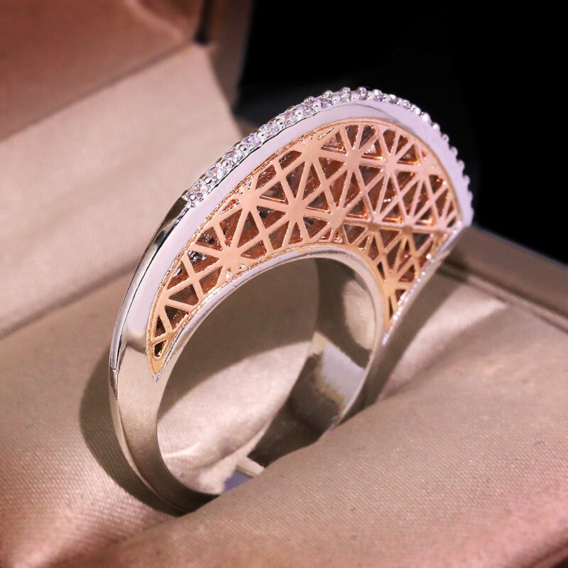 Zirconium Moon Shape Personality Ring - Image 3