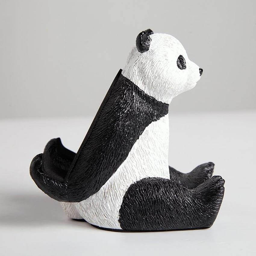 Sitting Panda Resin Phone Holder - Image 1