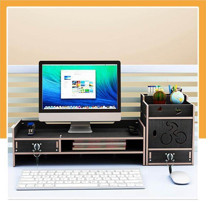 Multifunction Desktop Monitor Riser Computer Organizer - Image 3