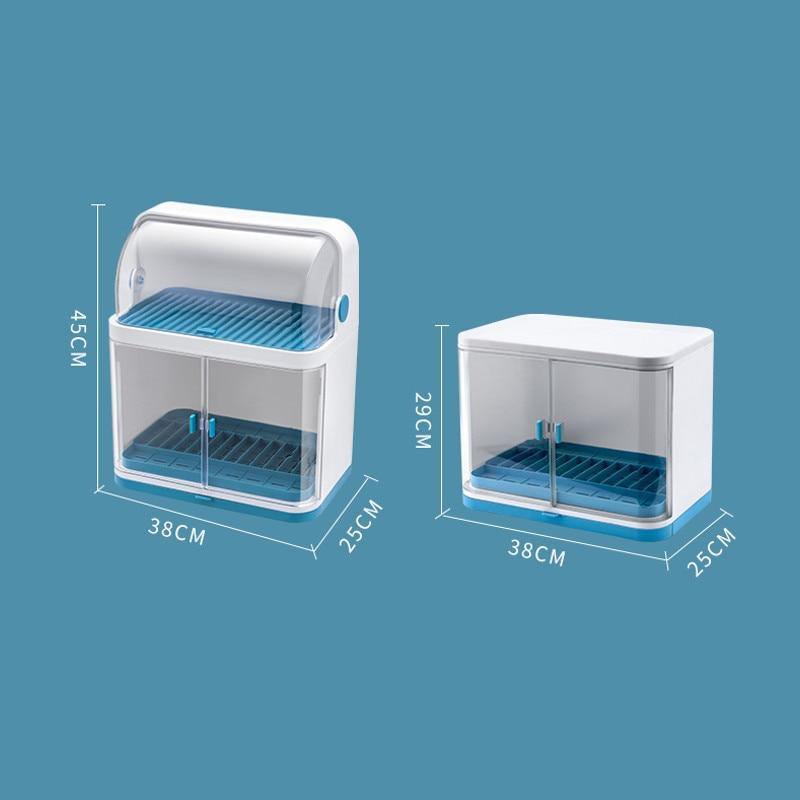 Minimalist Simple Kitchen Draining Storage Box with Lid - Image 5