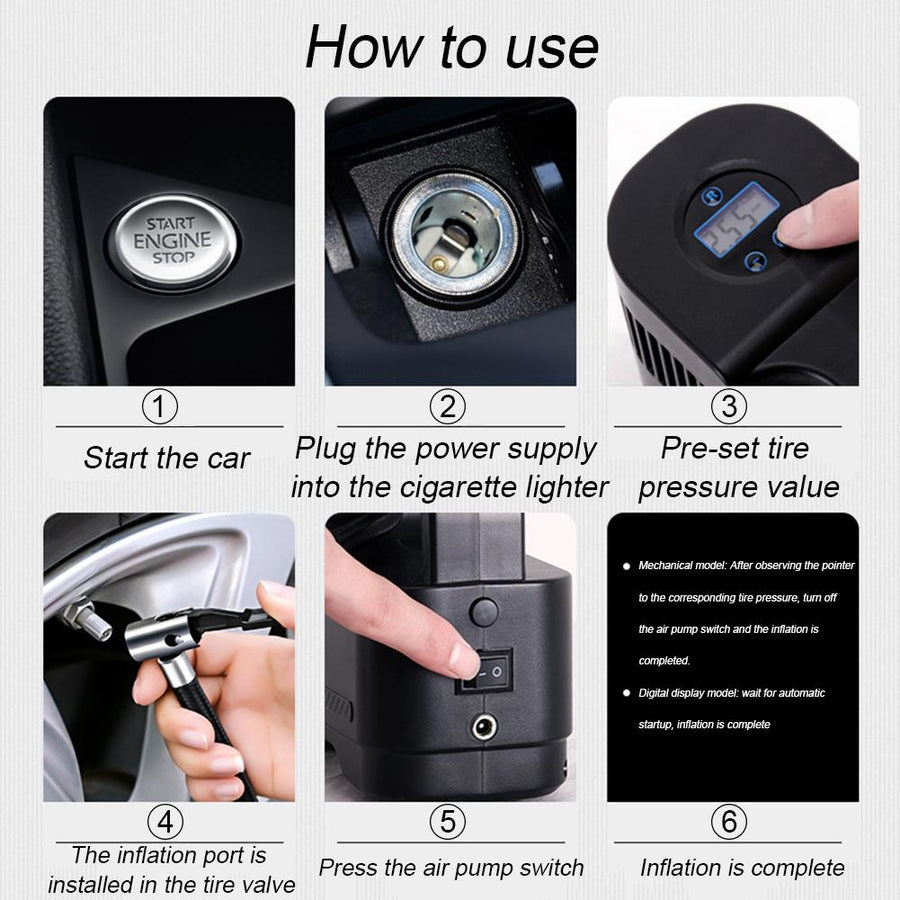 Car Digital LED Air Compressor Pump - Image 2