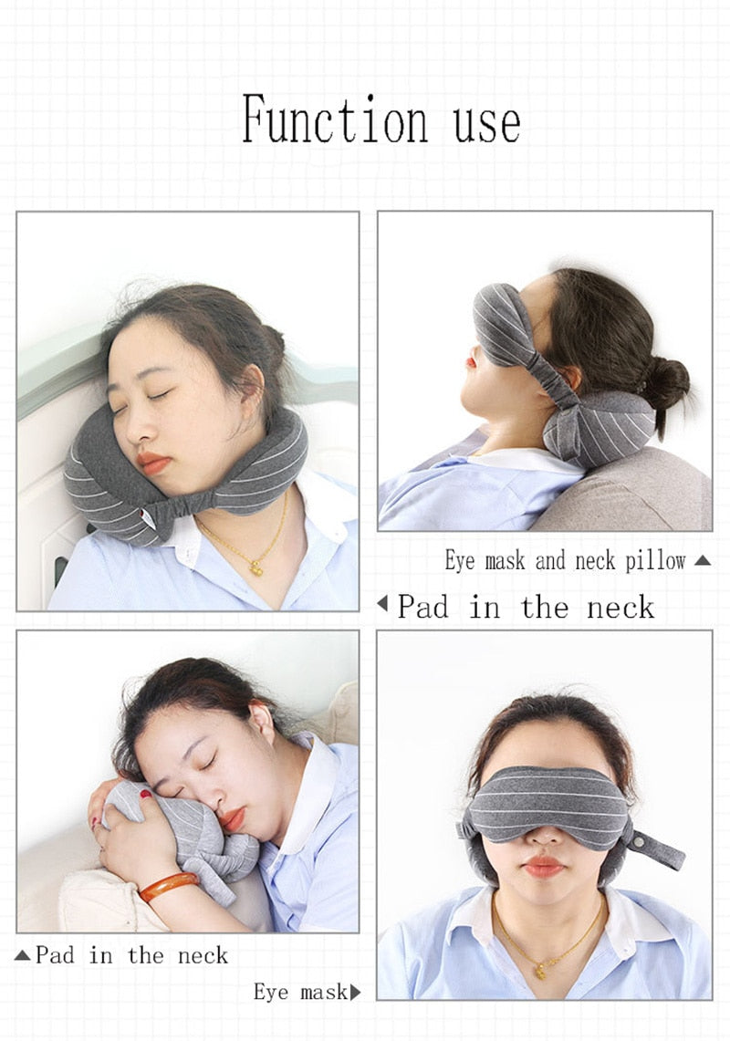 Multi-Function Travel Must Portable Neck Pillow & Eye Mask & Storage Bag - Image 5