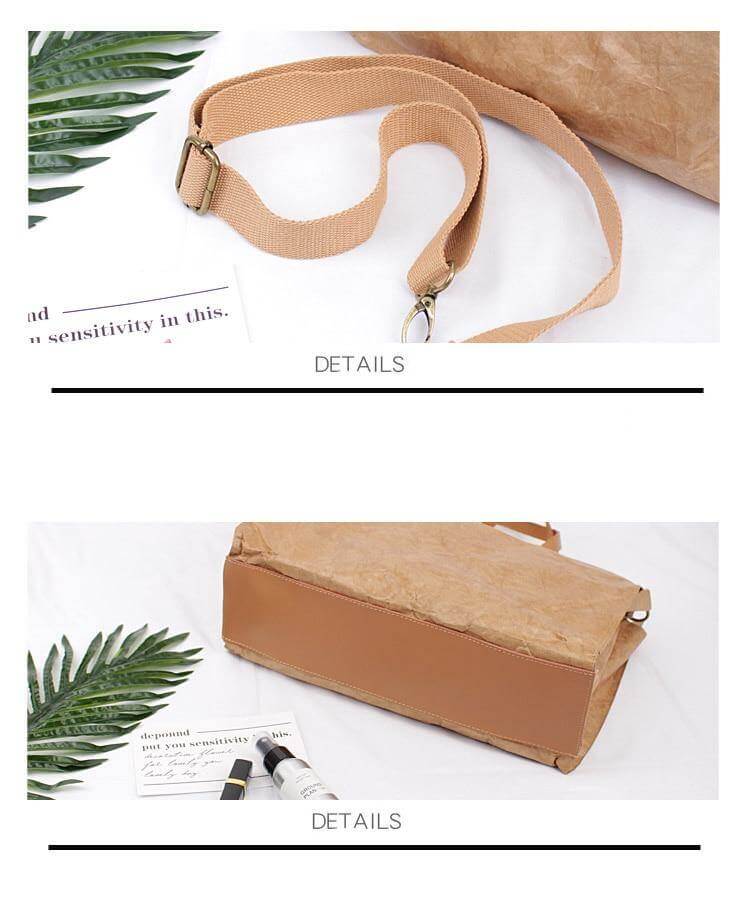 Women Kraft Paper Handbag and Shoulder Bag - Image 7