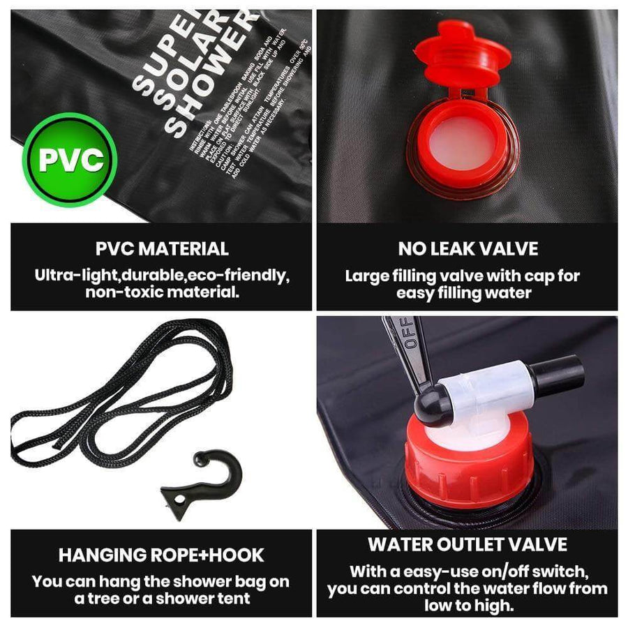 Portable Solar Heated Camping Shower Bag - Image 3