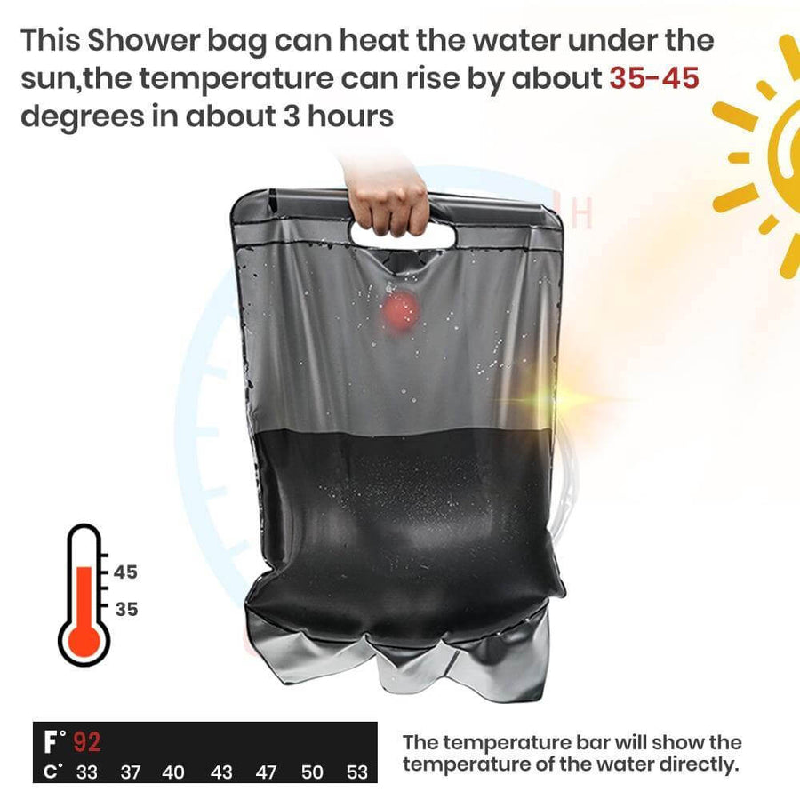 Portable Solar Heated Camping Shower Bag - Image 2