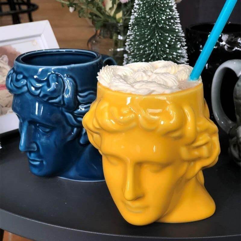 Ceramic Antique Greek Head Mug - Image 2