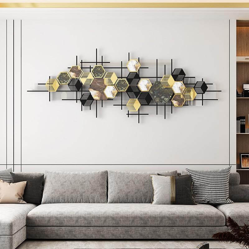 Modern Geometric Acrylic Shining Design Wall Decoration - Image 4