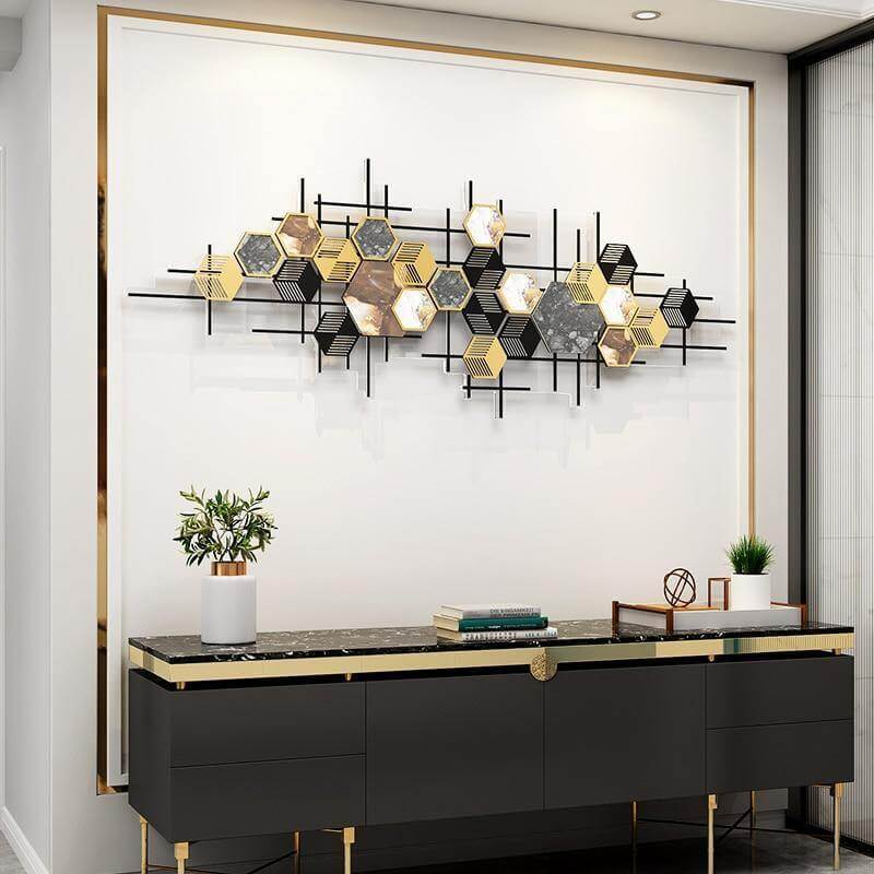 Modern Geometric Acrylic Shining Design Wall Decoration - Image 5