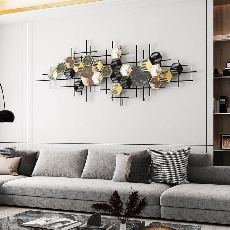 Modern Geometric Acrylic Shining Design Wall Decoration - Image 1