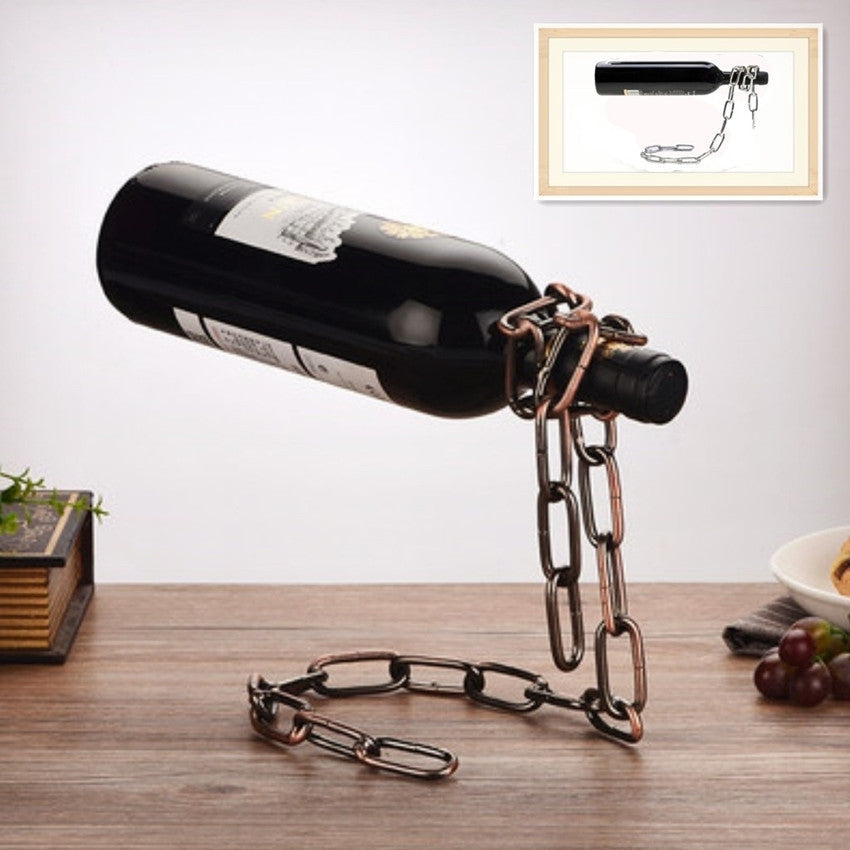 Hanging Magic Metal Wine Holder - Image 0