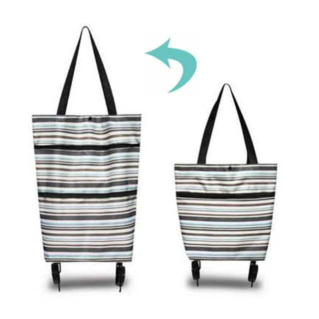 Folding Shopping Bag On Wheels - Image 1