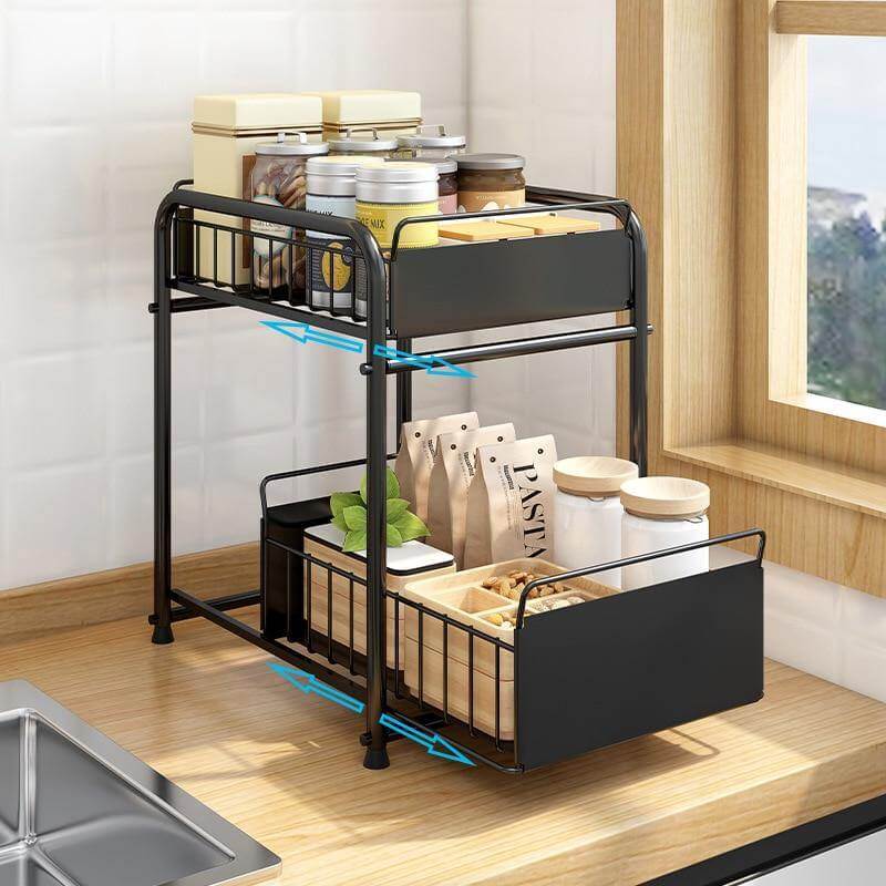2-Tier Organizer with Sliding Kitchen Storage Drawers - Image 17