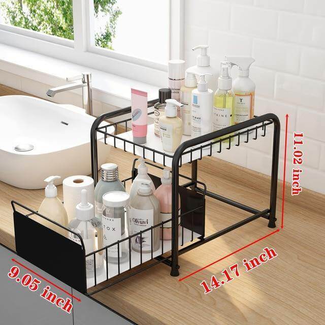 2-Tier Organizer with Sliding Kitchen Storage Drawers - Image 1