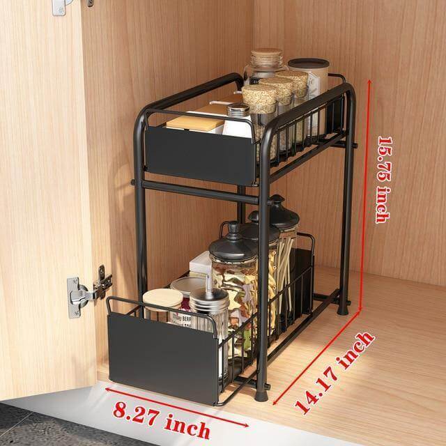2-Tier Organizer with Sliding Kitchen Storage Drawers - Image 16