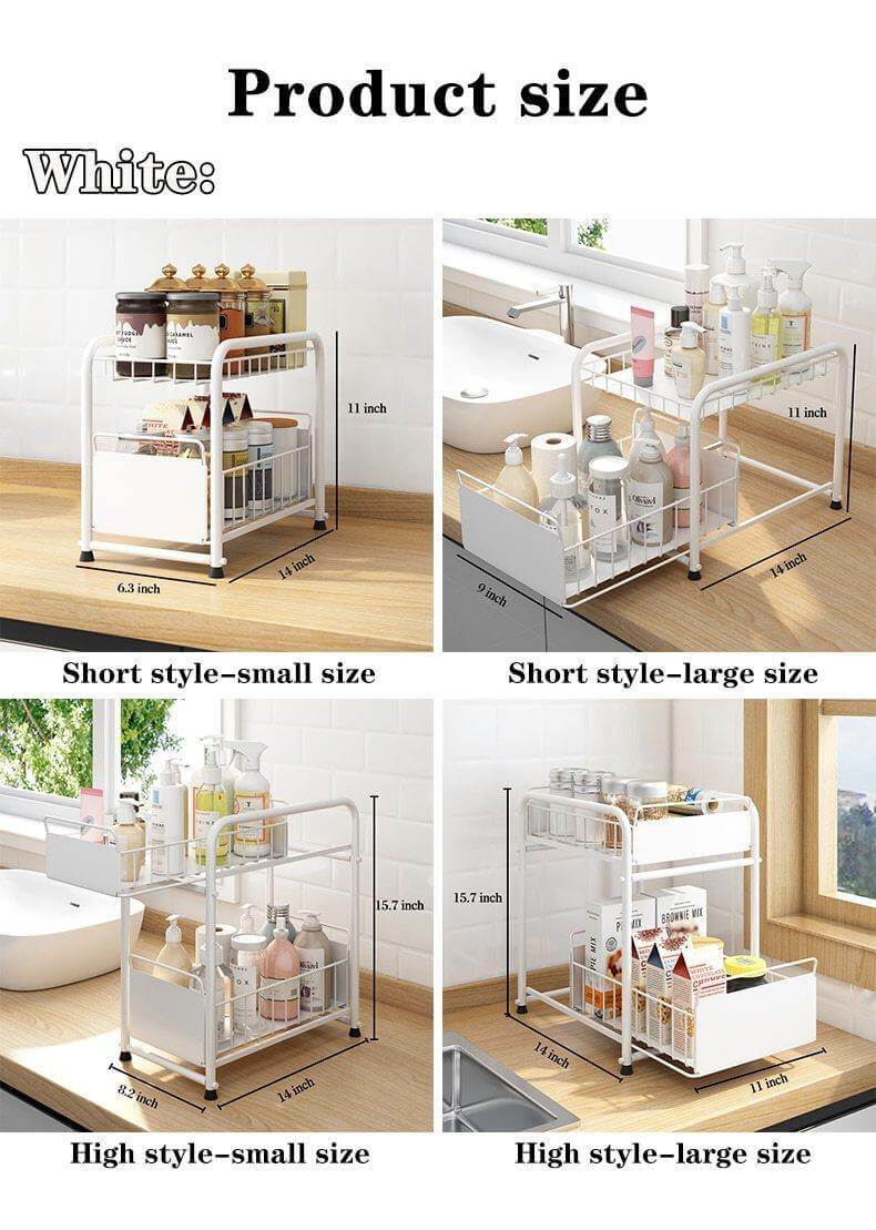 2-Tier Organizer with Sliding Kitchen Storage Drawers - Image 18