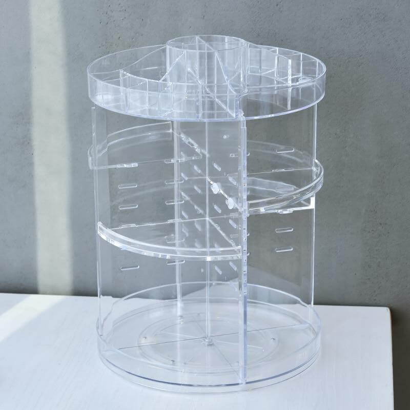 360 Degree Rotation Cosmetic MakeUp Cologne Organizer Box - Image 1