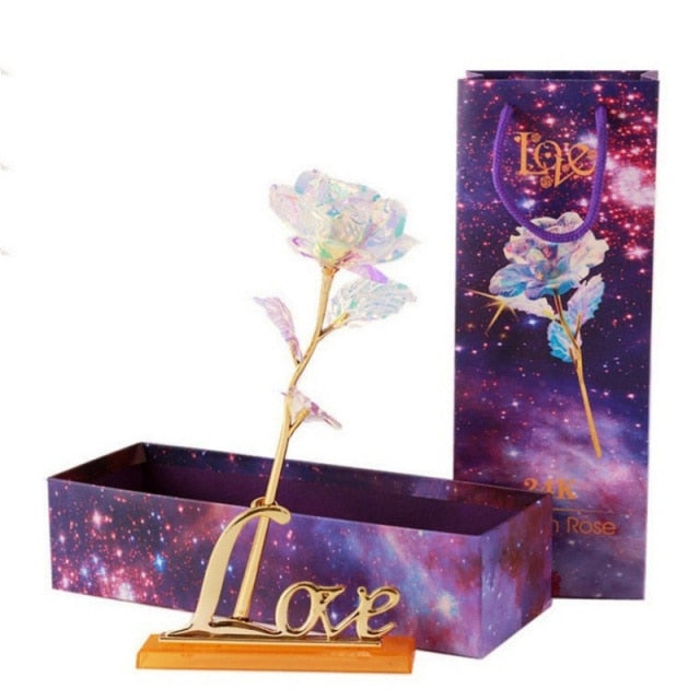Crystal Glass Rose Flower Gift - Image 2