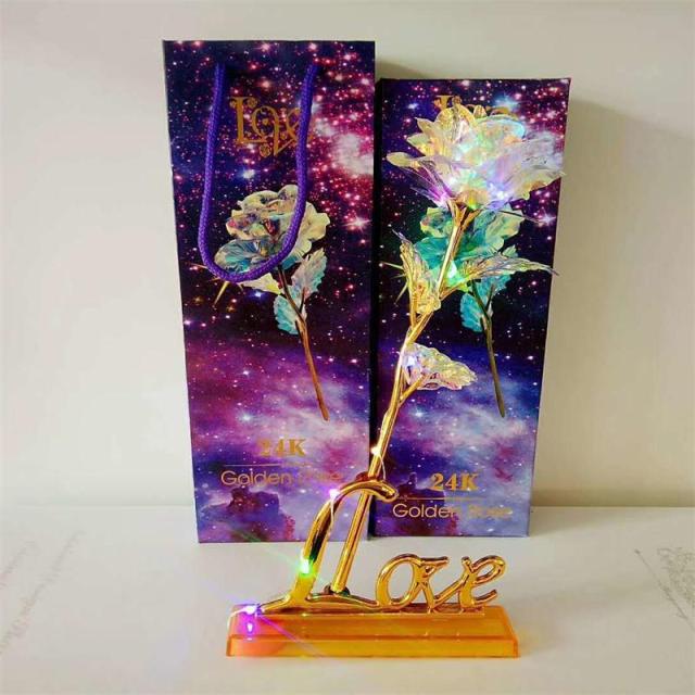 Crystal Glass Rose Flower Gift - Image 4