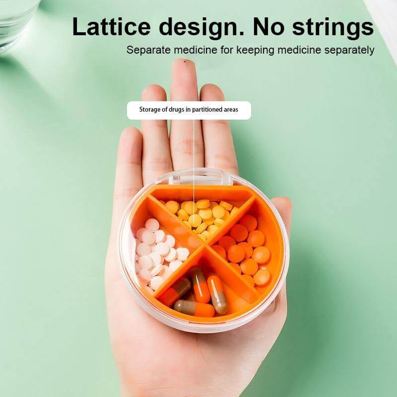 Portable Weekly Rotating Round Pill Cases - Image 1
