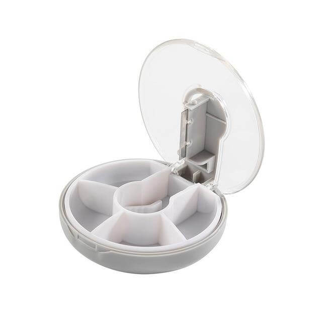 Portable Weekly Rotating Round Pill Cases - Image 7