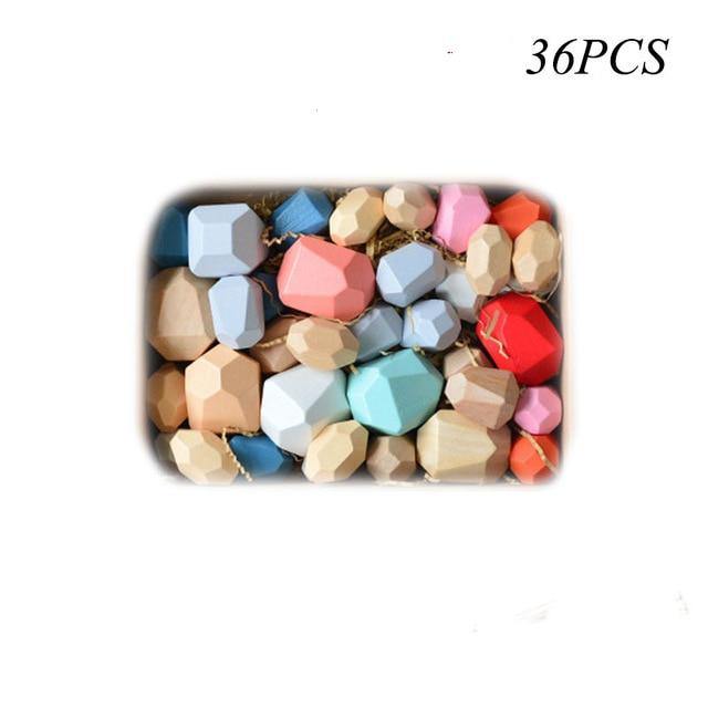 Colorful Wooden Stone Kids Intelligent Stacking Game - Image 19