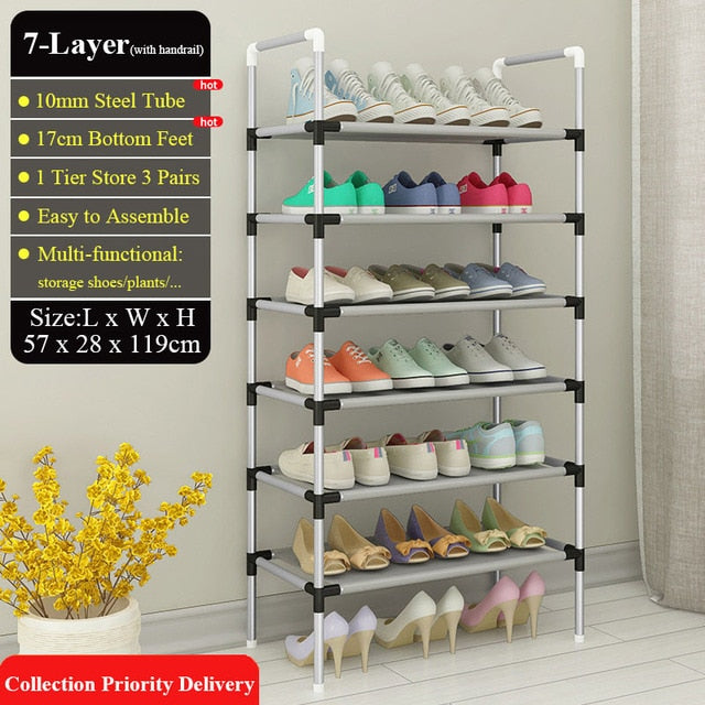 Adjustable 30 Pair Shoe Rack Space Saving Storage Organizer - Image 12