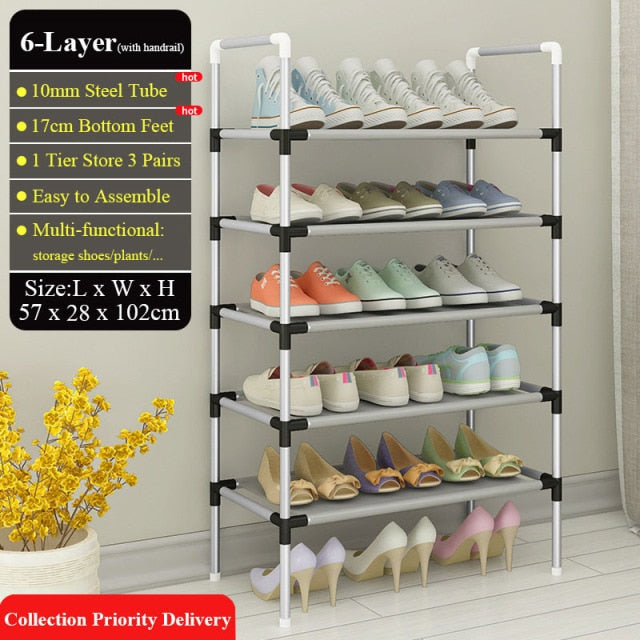 Adjustable 30 Pair Shoe Rack Space Saving Storage Organizer - Image 3