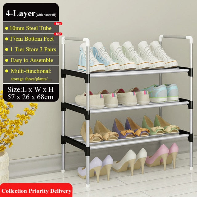 Adjustable 30 Pair Shoe Rack Space Saving Storage Organizer - Image 6