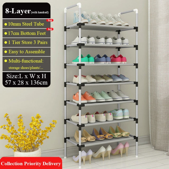 Adjustable 30 Pair Shoe Rack Space Saving Storage Organizer - Image 7