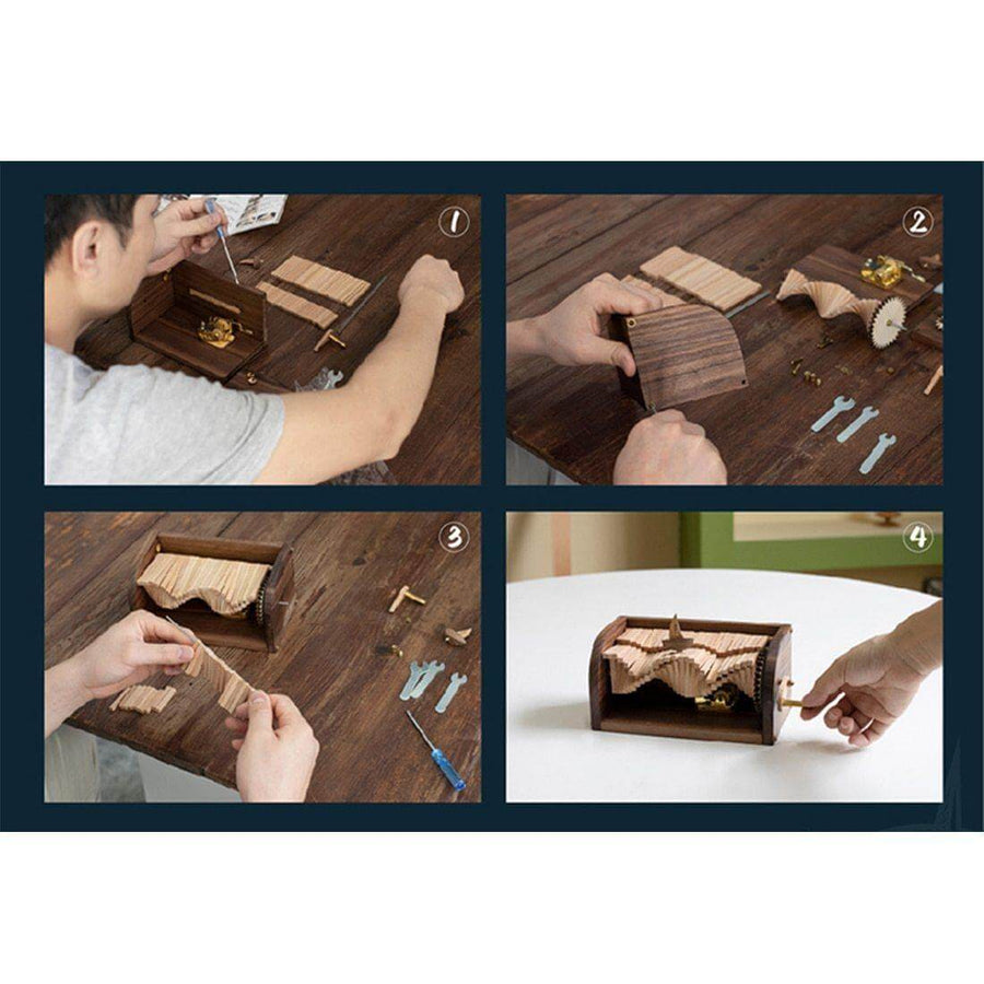 DIY Wooden Puzzle Model Music Box Kit - Image 1