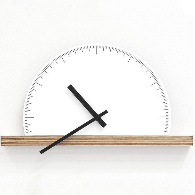 Modern Geometry Half Nordic Wall Clock - Image 0