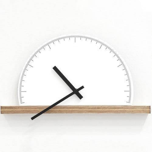 Modern Geometry Half Nordic Wall Clock - Image 1
