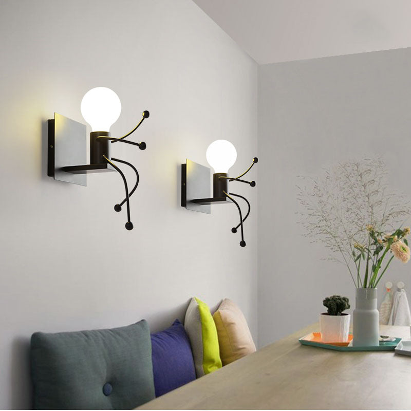 Mini Man Robot Art Wall Lamp - Image 1