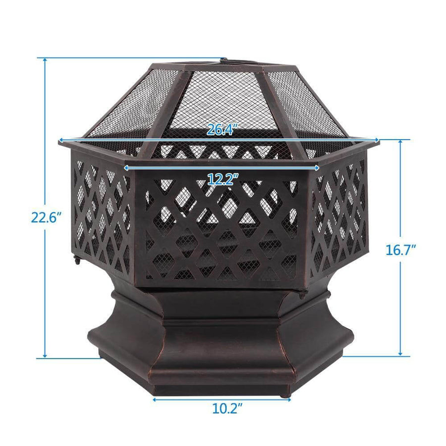 Geometric Garden Fire Pit Stove - Image 7