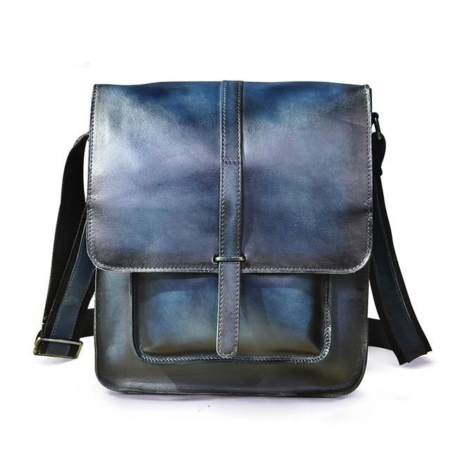 Vintage Stylish Leather Casual Messenger Bag - Image 7