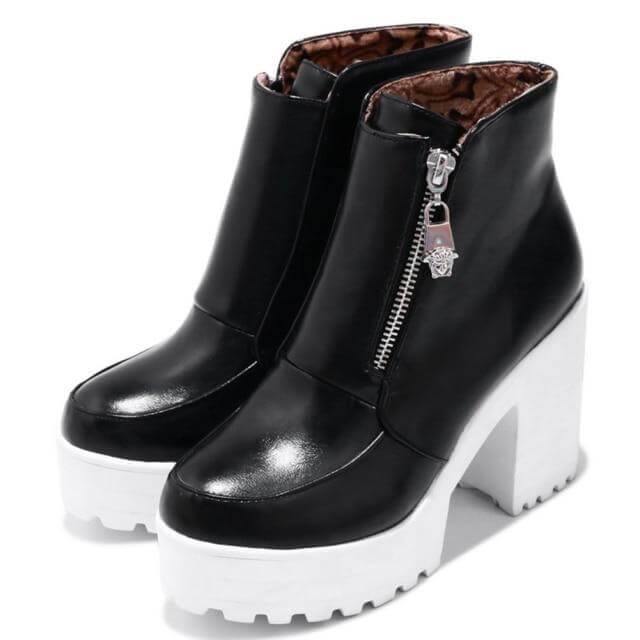 Platform Thick High Heels Women Boots - Image 1