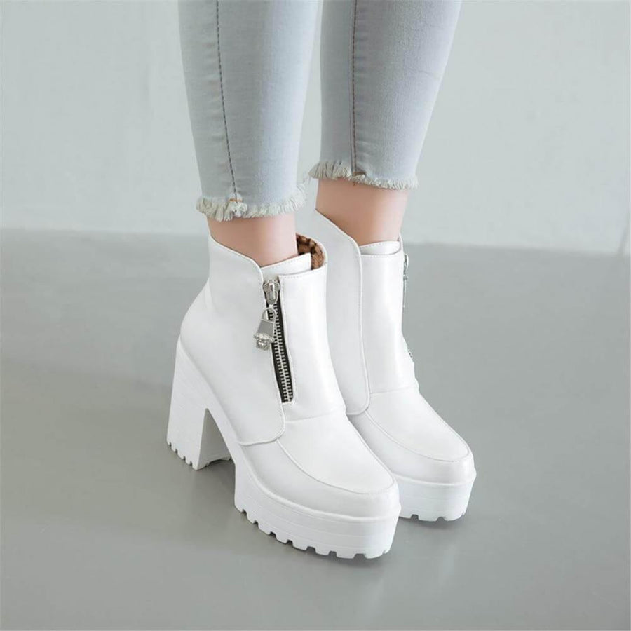 Platform Thick High Heels Women Boots - Image 9