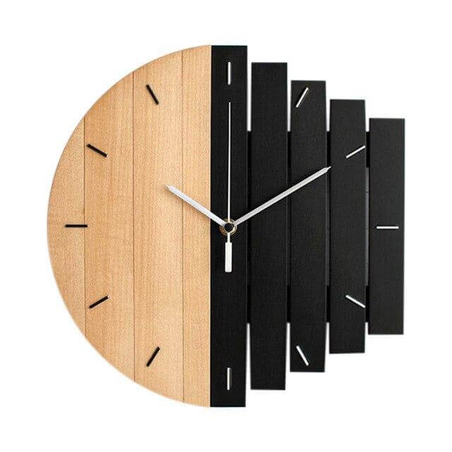 Retro Divided Wooden Wall Clock - Image 4
