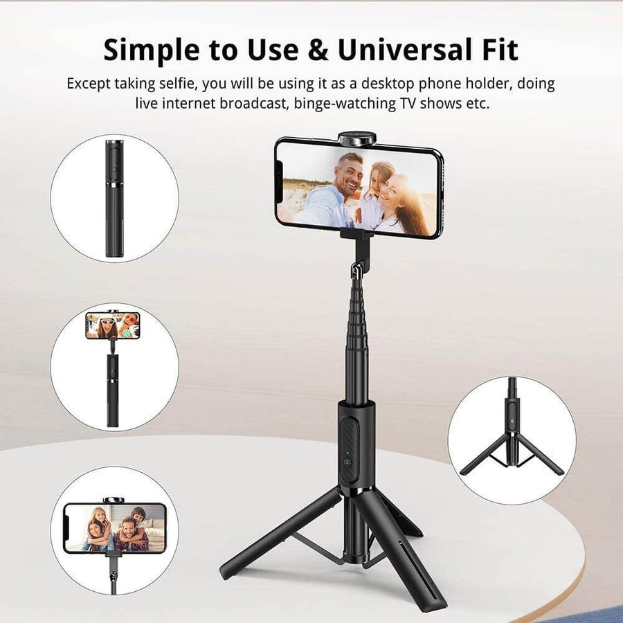 Portable Adjustable Intelligent Selfie Stick Tripod - Image 1