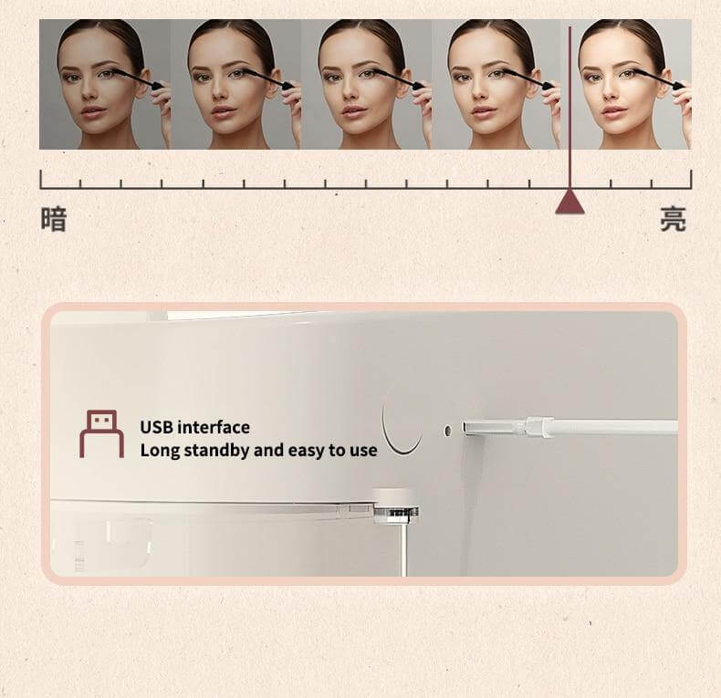 Cosmetic Make-up Jewelry Organizer with Led Lighted Mirror - Image 7
