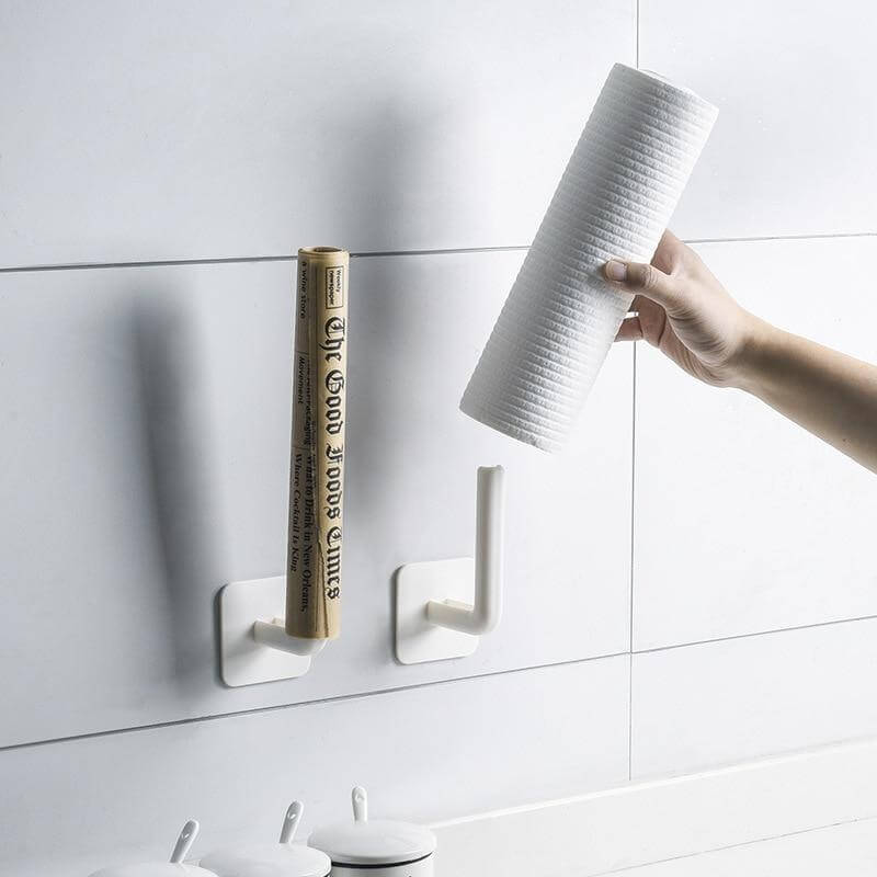 2pcs Multifunctional Smart Paper Holder Hooks - Image 0